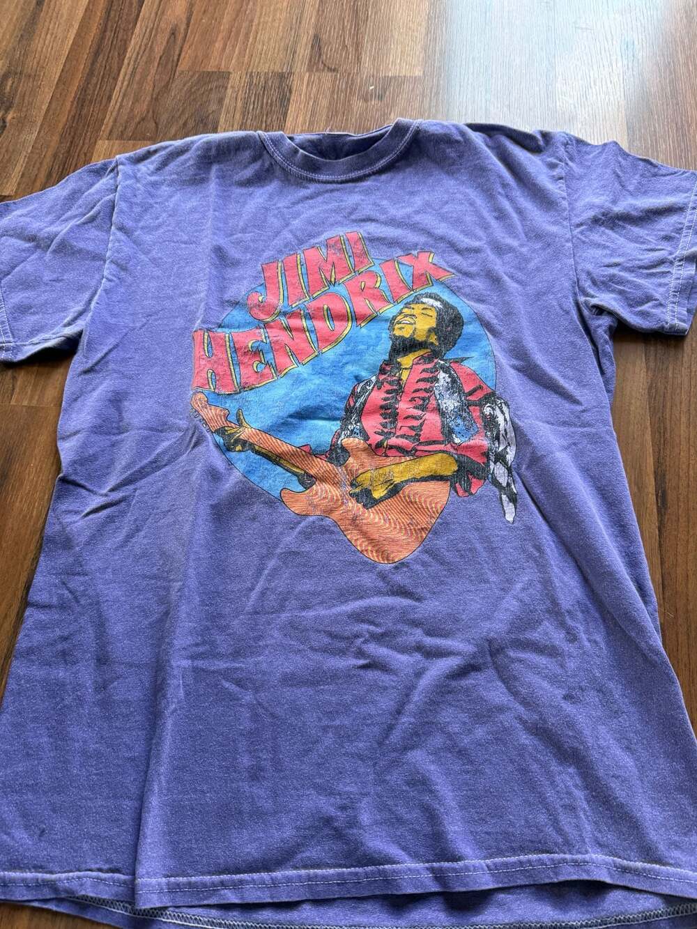 Authentic Hendrix Jimi Hendrix Guitar Player Purple Haze Graphic T-Shirt Medium